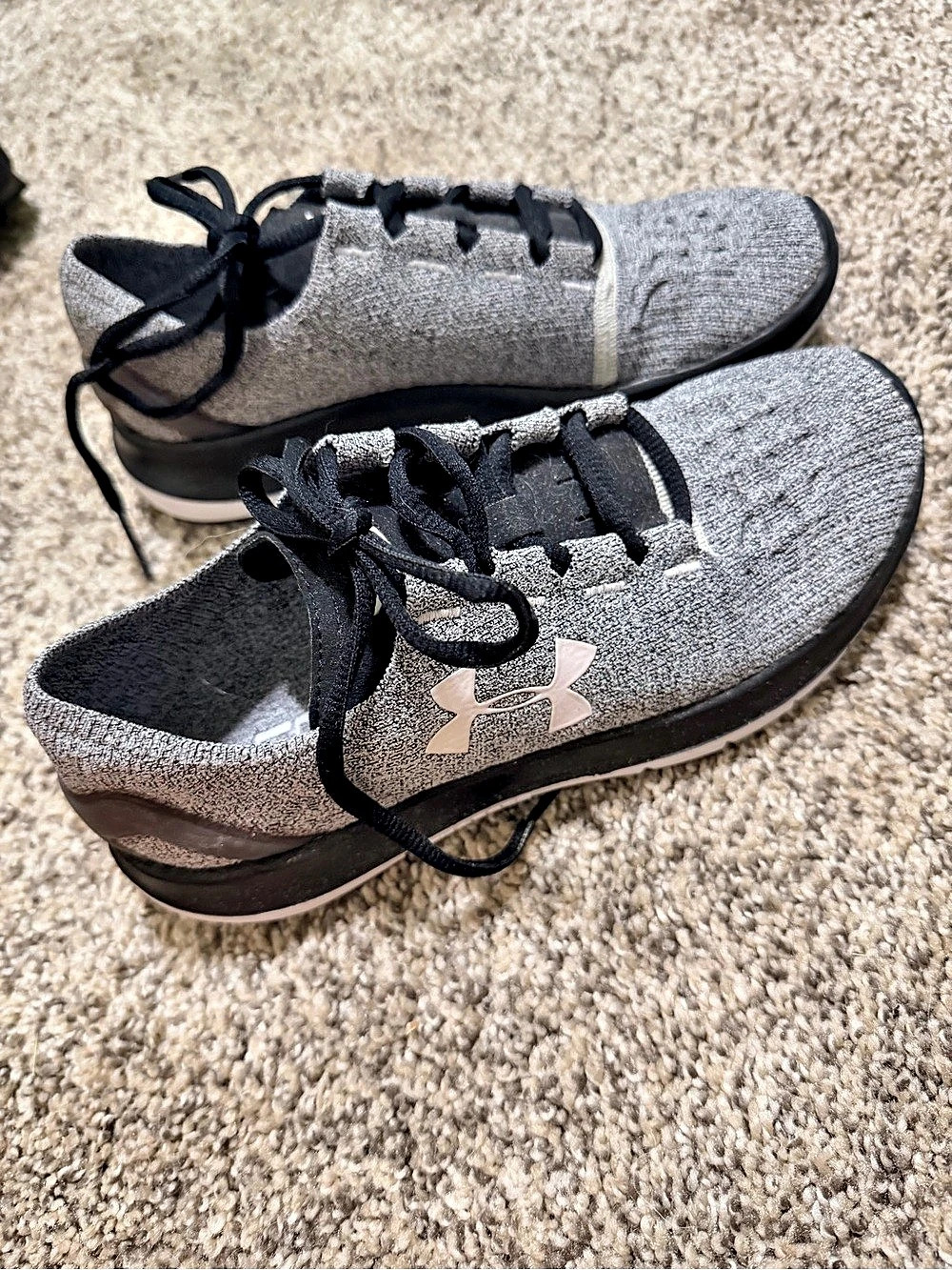 Under Armour HOVR Sonic Gray & Black Athletic Shoes